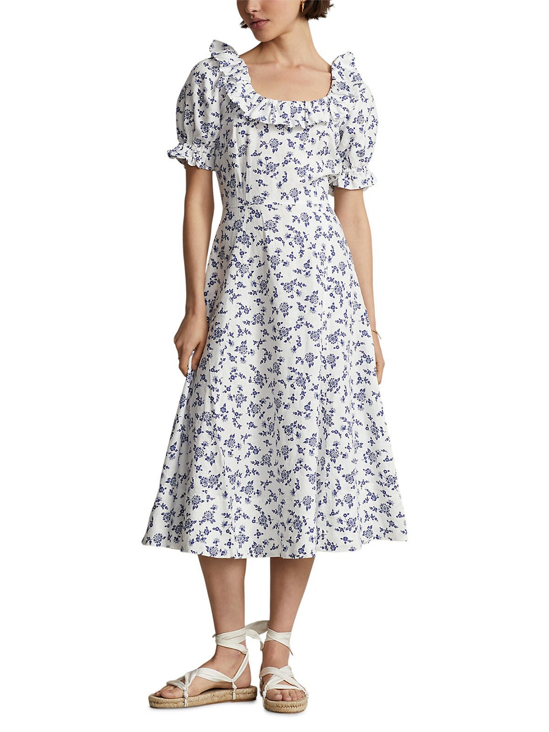 

Polo Ralph Lauren Women Blue Printed Midi Dresses