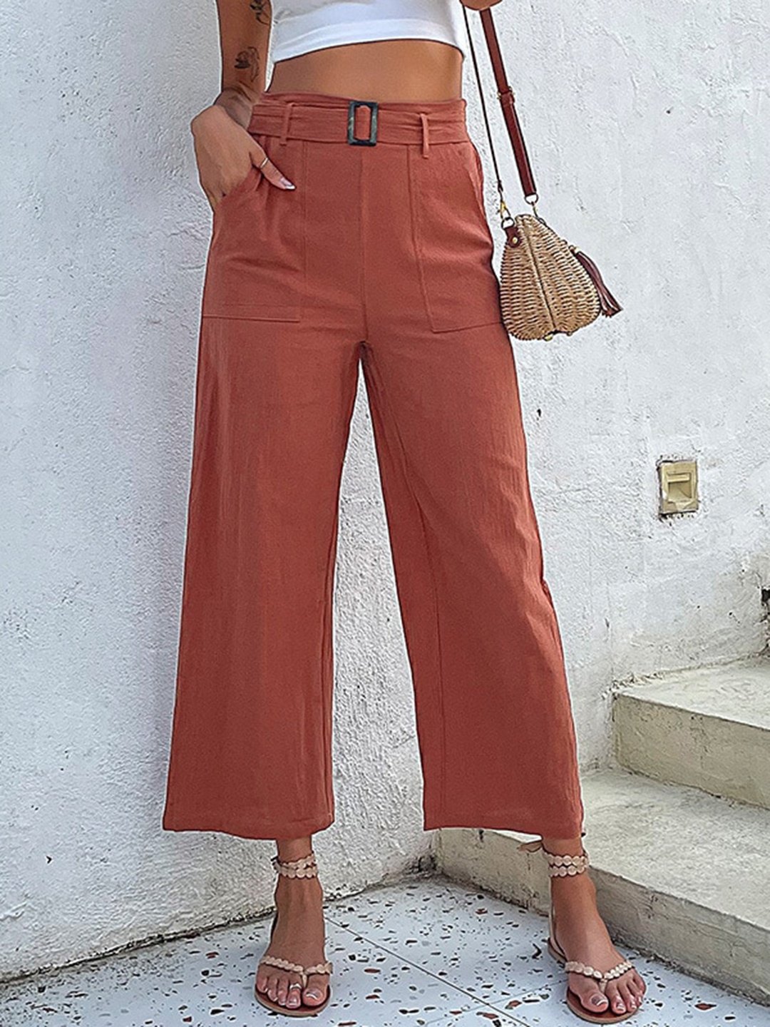 

StyleCast Women Brown Loose Fit Trousers