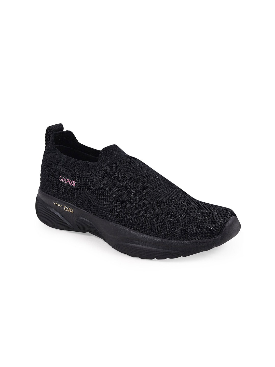 

Campus Women Black Mesh Walking Shoes