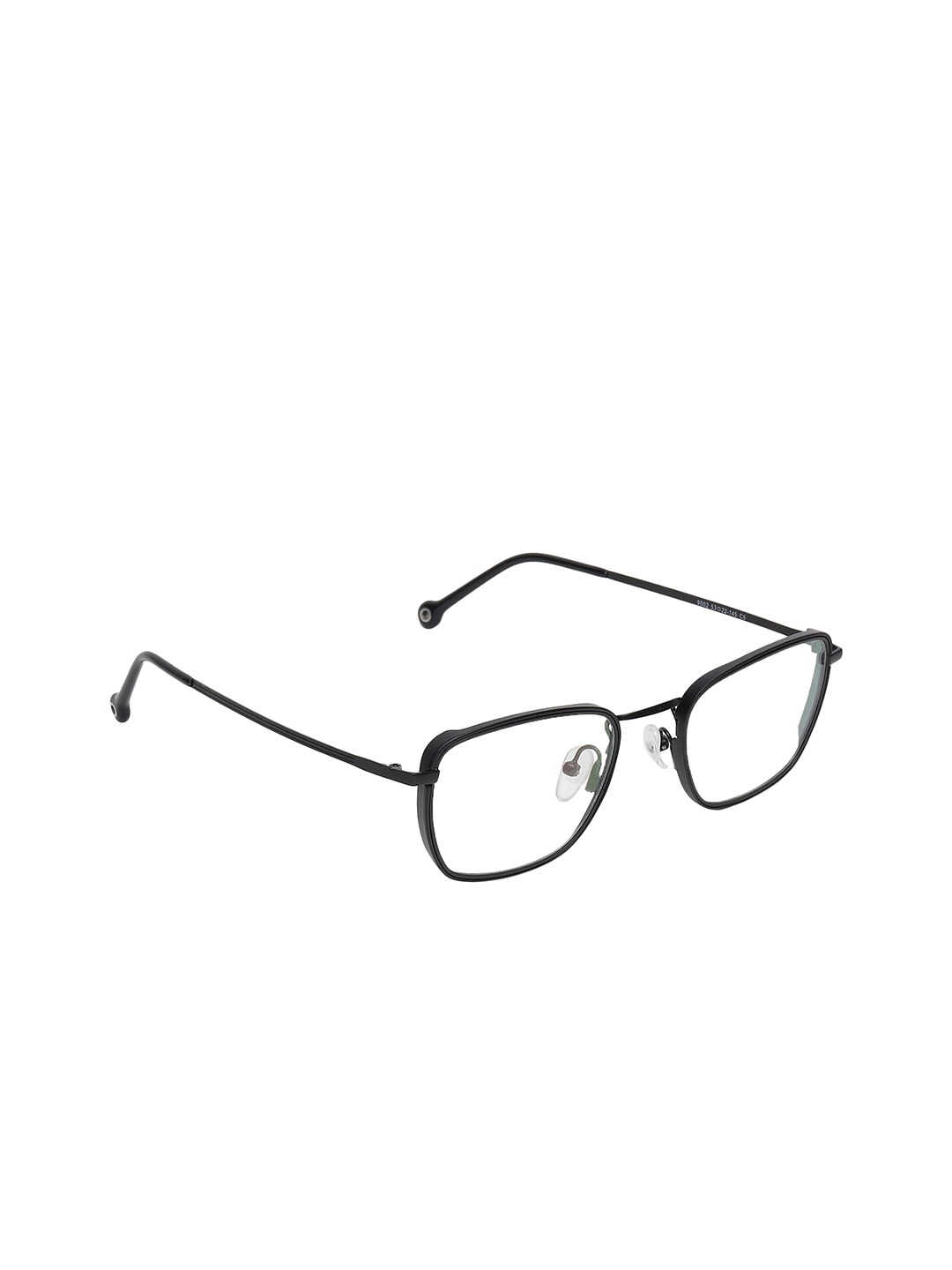 

ALIGATORR Unisex Clear Lens & Black Rectangle Sunglasses with UV Protected Lens