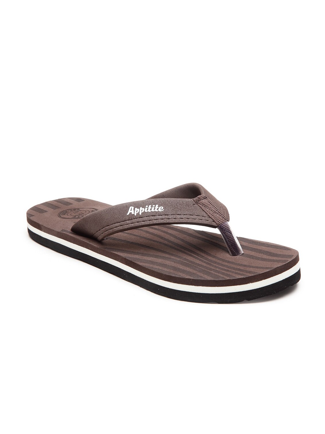 

APPITITE Men White Rubber Thong Flip-Flops