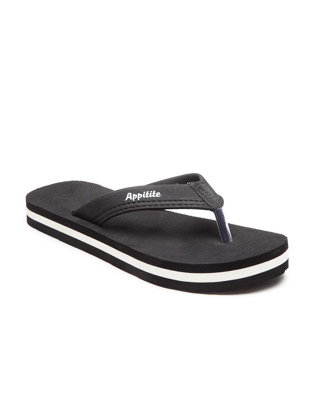 

APPITITE Men White Rubber Thong Flip-Flops