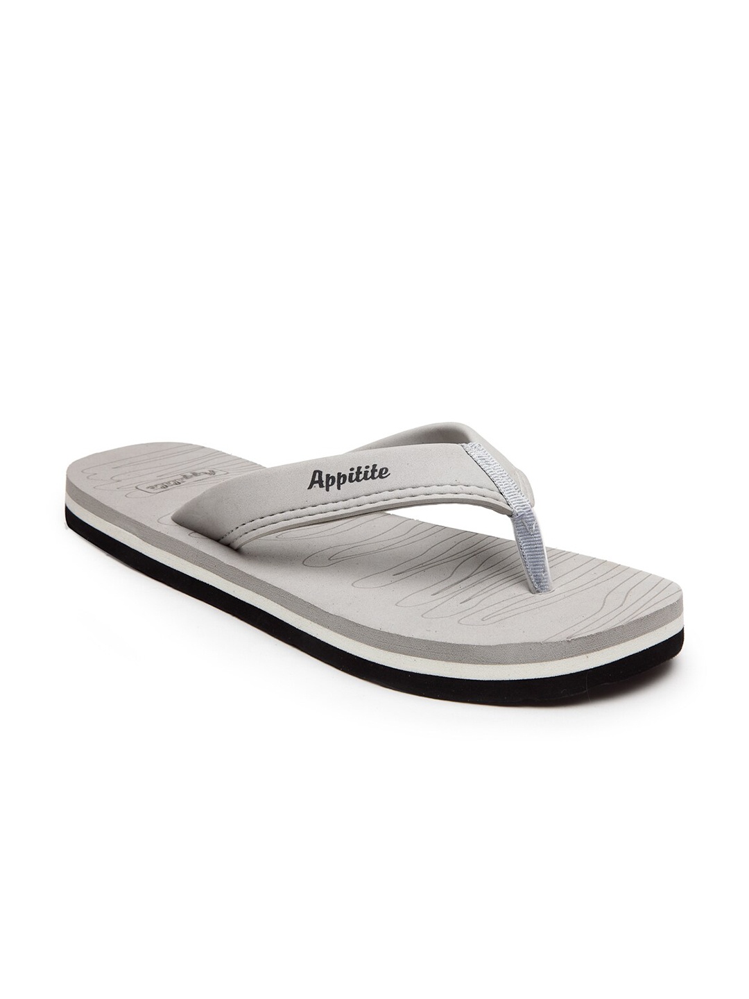 

APPITITE Men White Rubber Thong Flip-Flops