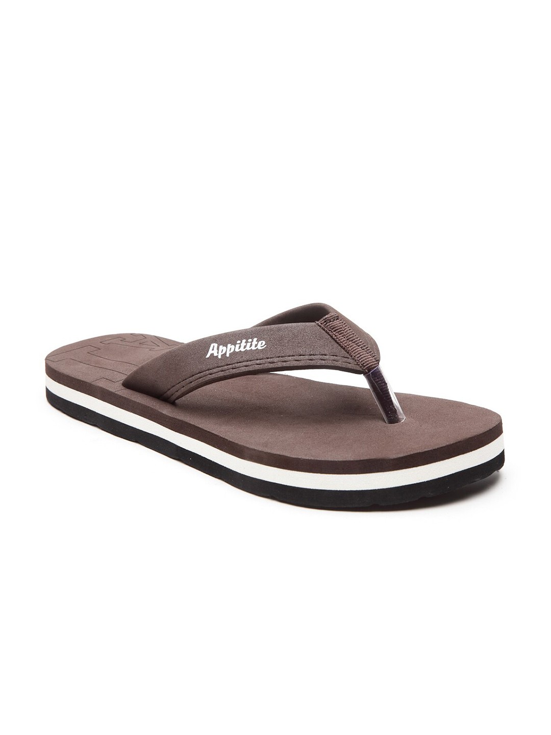 

APPITITE Men Brown & White Printed Rubber Thong Flip-Flops