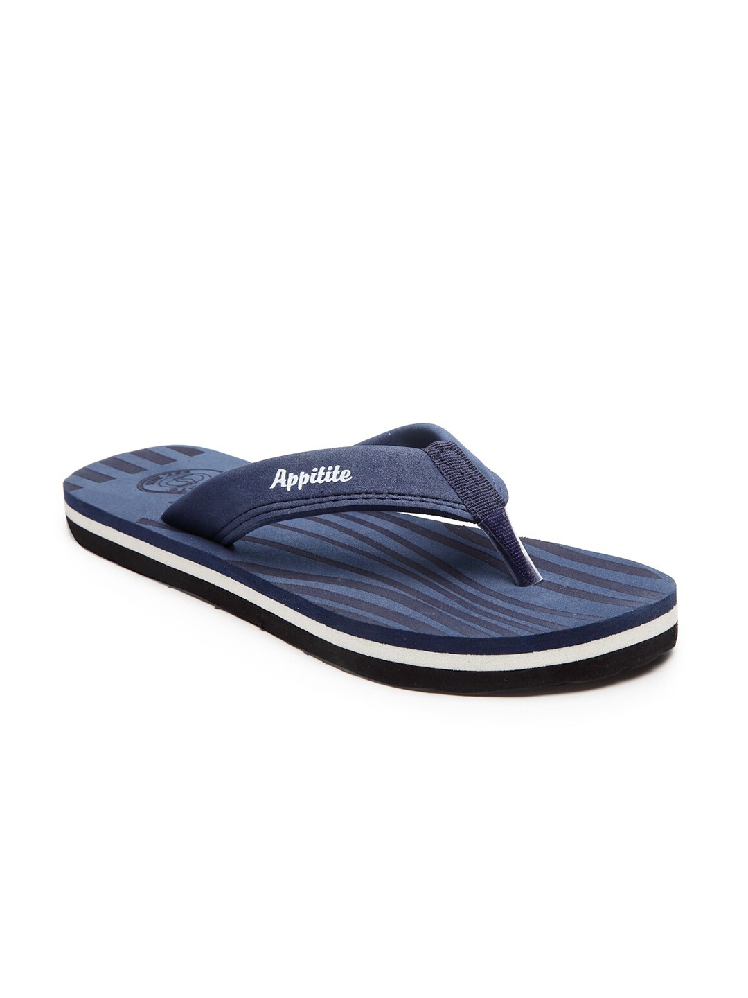 

APPITITE Men Blue & White Printed Rubber Thong Flip-Flops