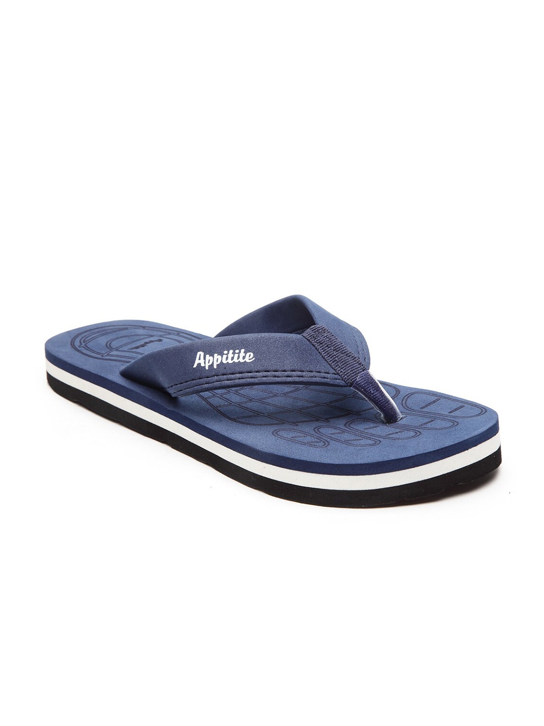 

APPITITE Men Blue & White Printed Rubber Thong Flip-Flops