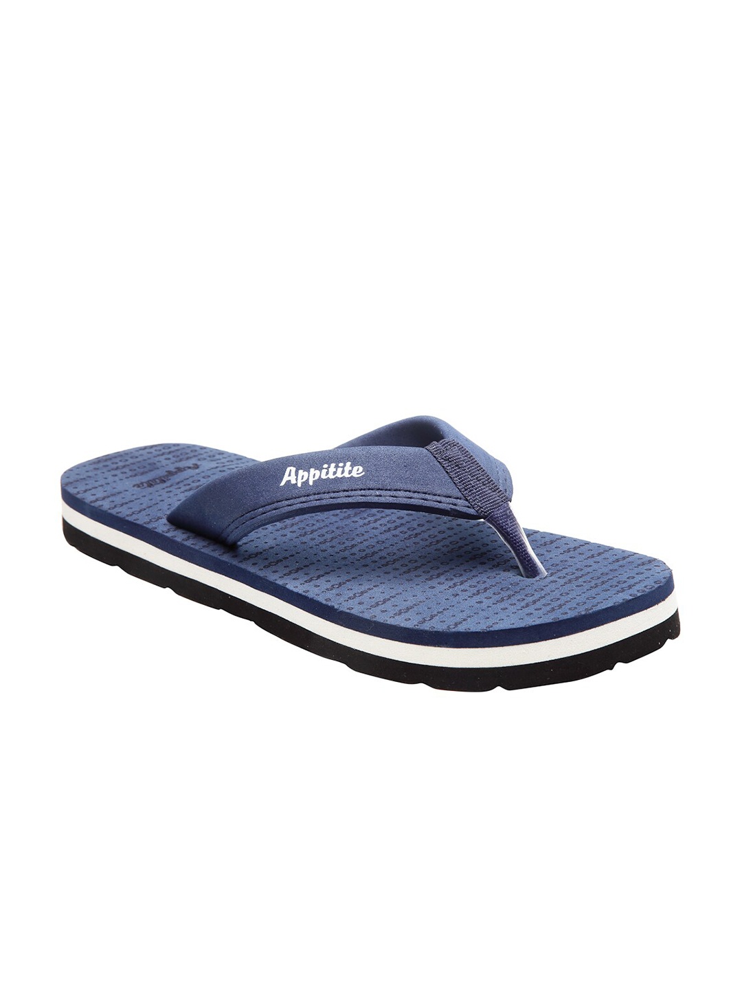 

APPITITE Men Blue & White Printed Rubber Thong Flip-Flops