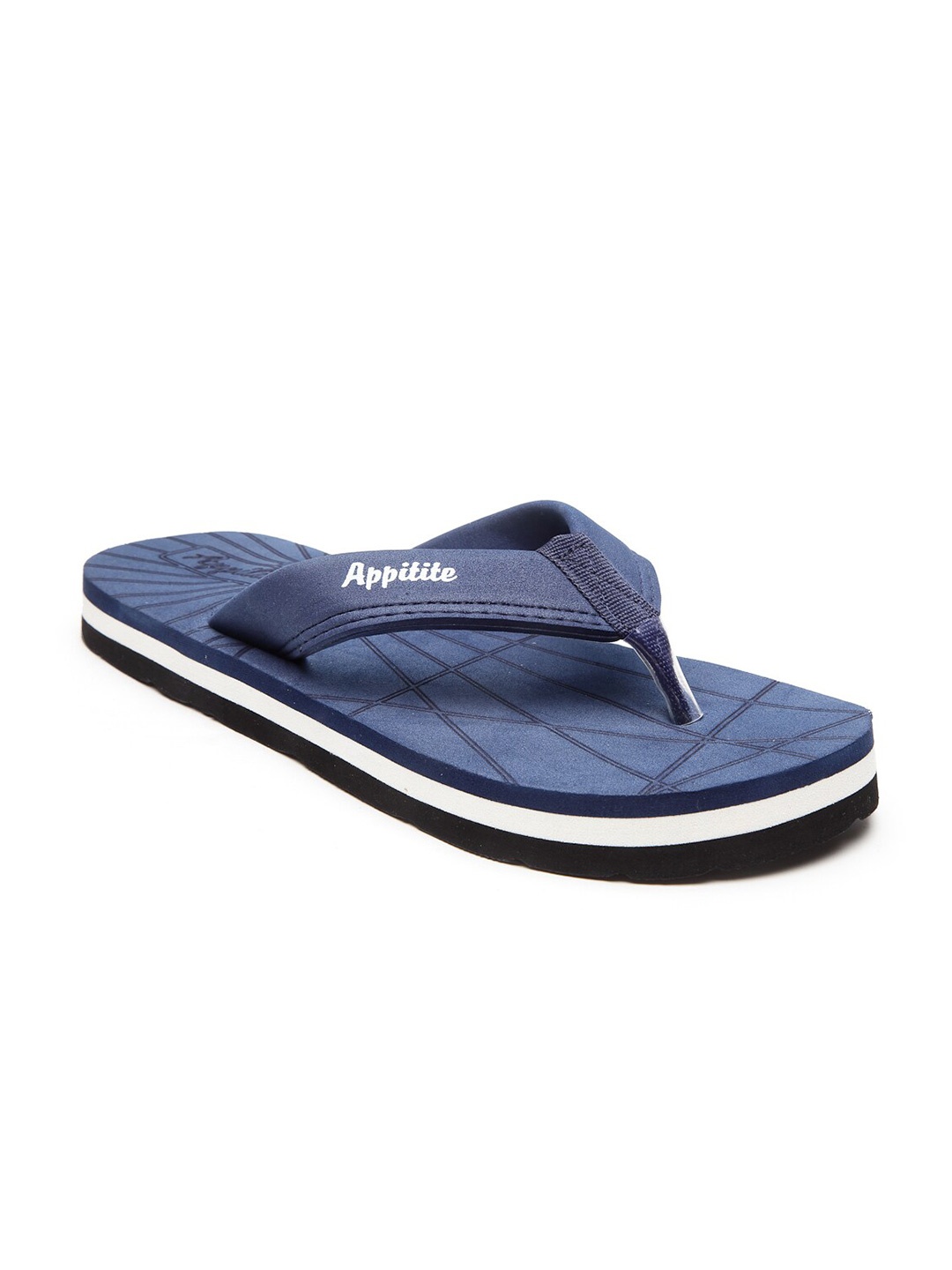 

APPITITE Men Blue & White Printed Rubber Thong Flip-Flops