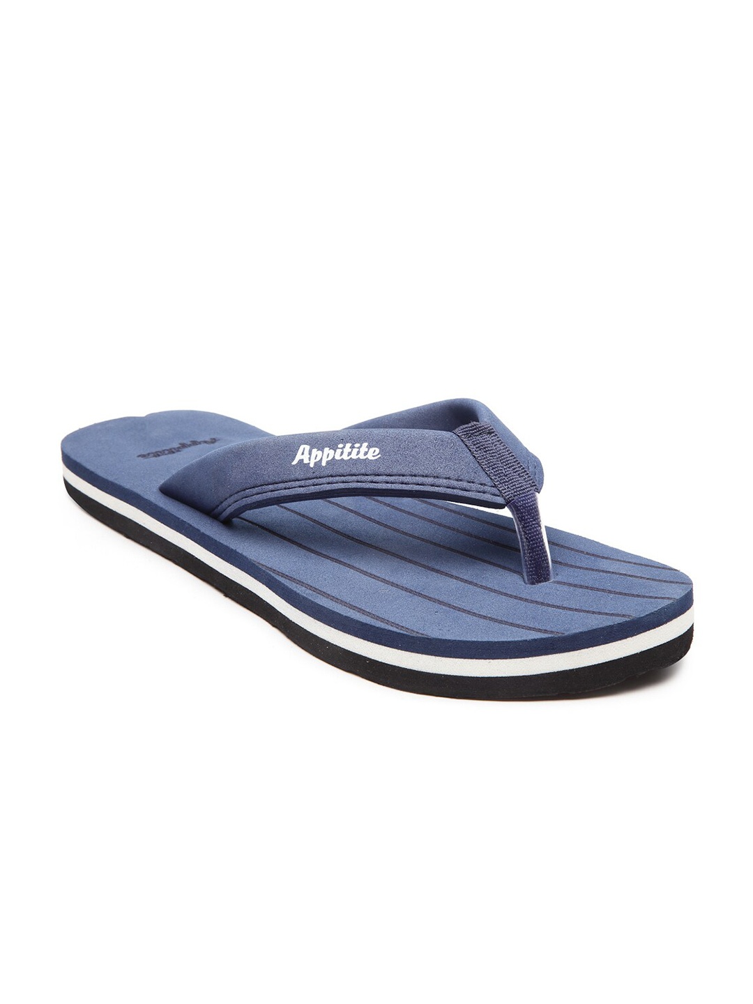 

APPITITE Men Blue & White Printed Rubber Thong Flip-Flops