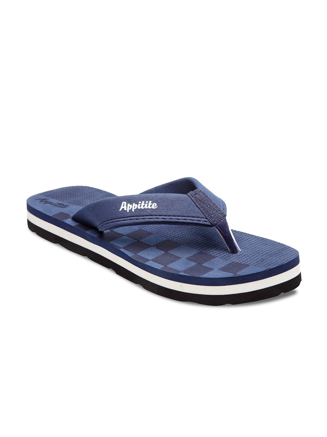 

APPITITE Men Blue & White Printed Rubber Thong Flip-Flops
