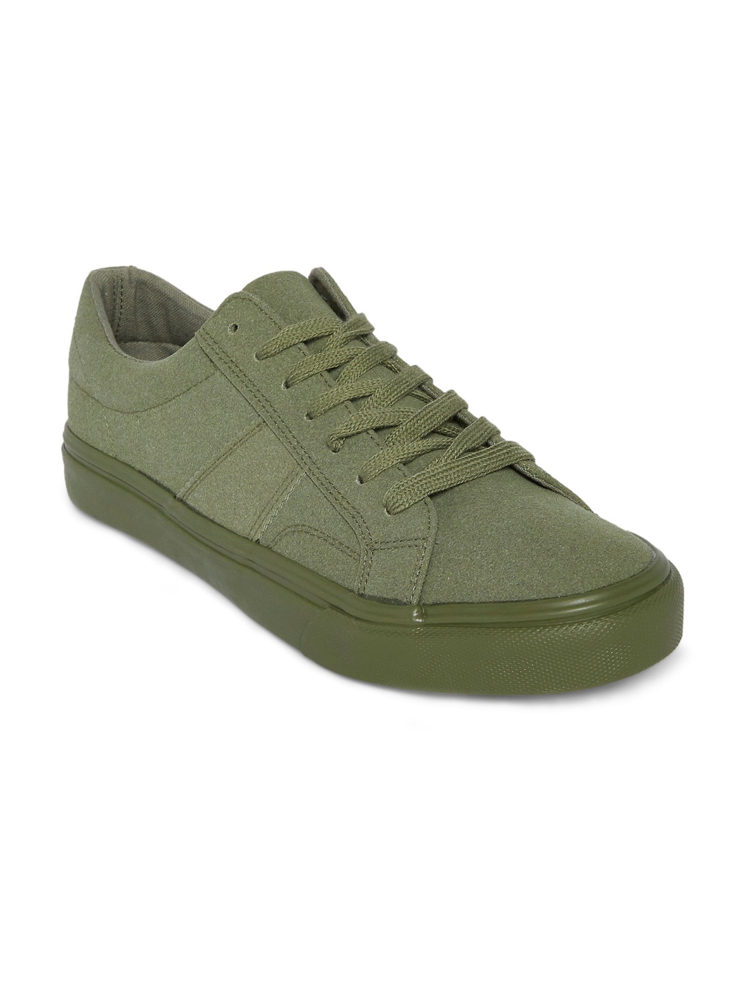 

Ajile by Pantaloons Men Green Suede Sneakers