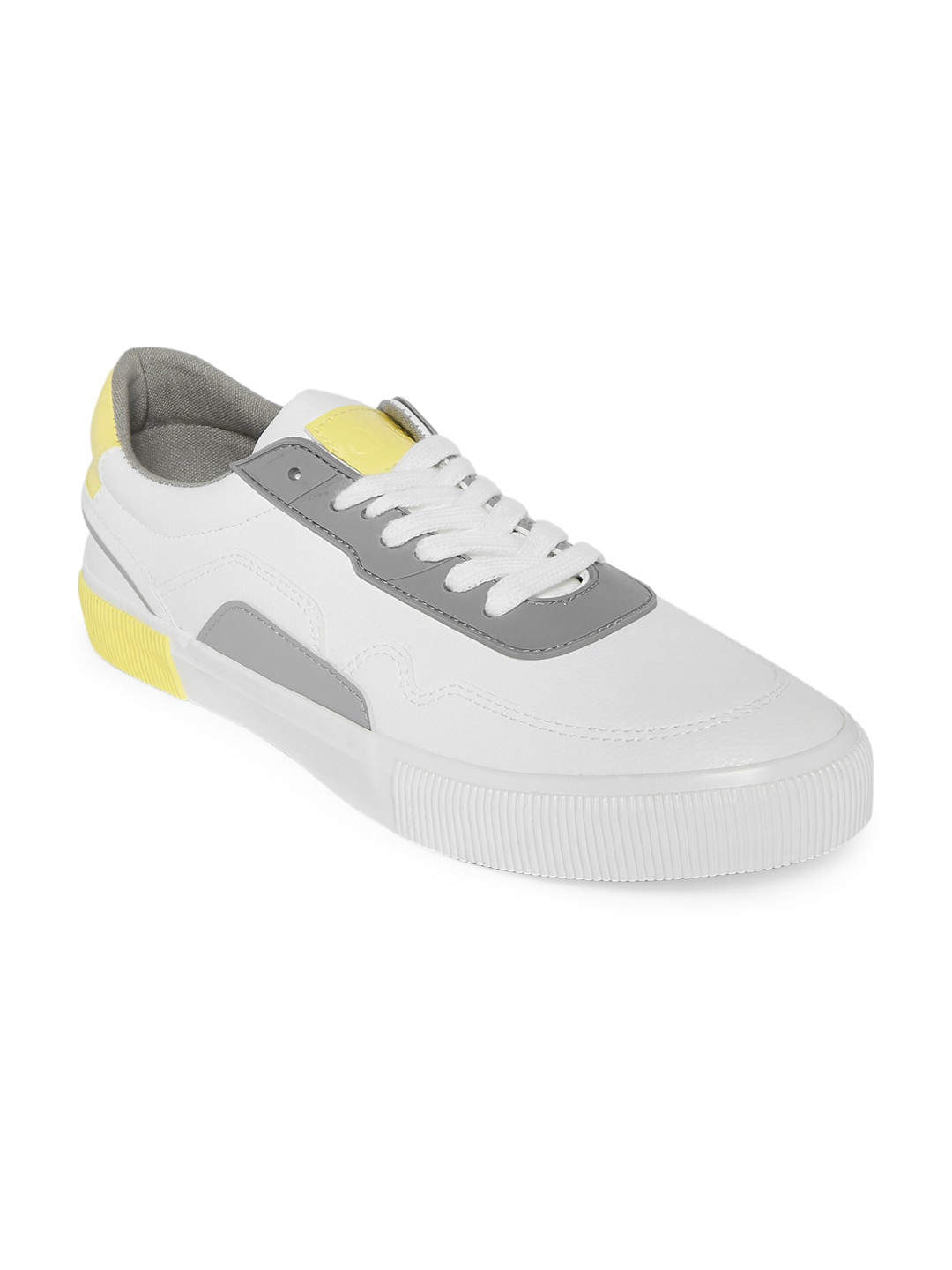 

Ajile by Pantaloons Men White Colourblocked PU Sneakers