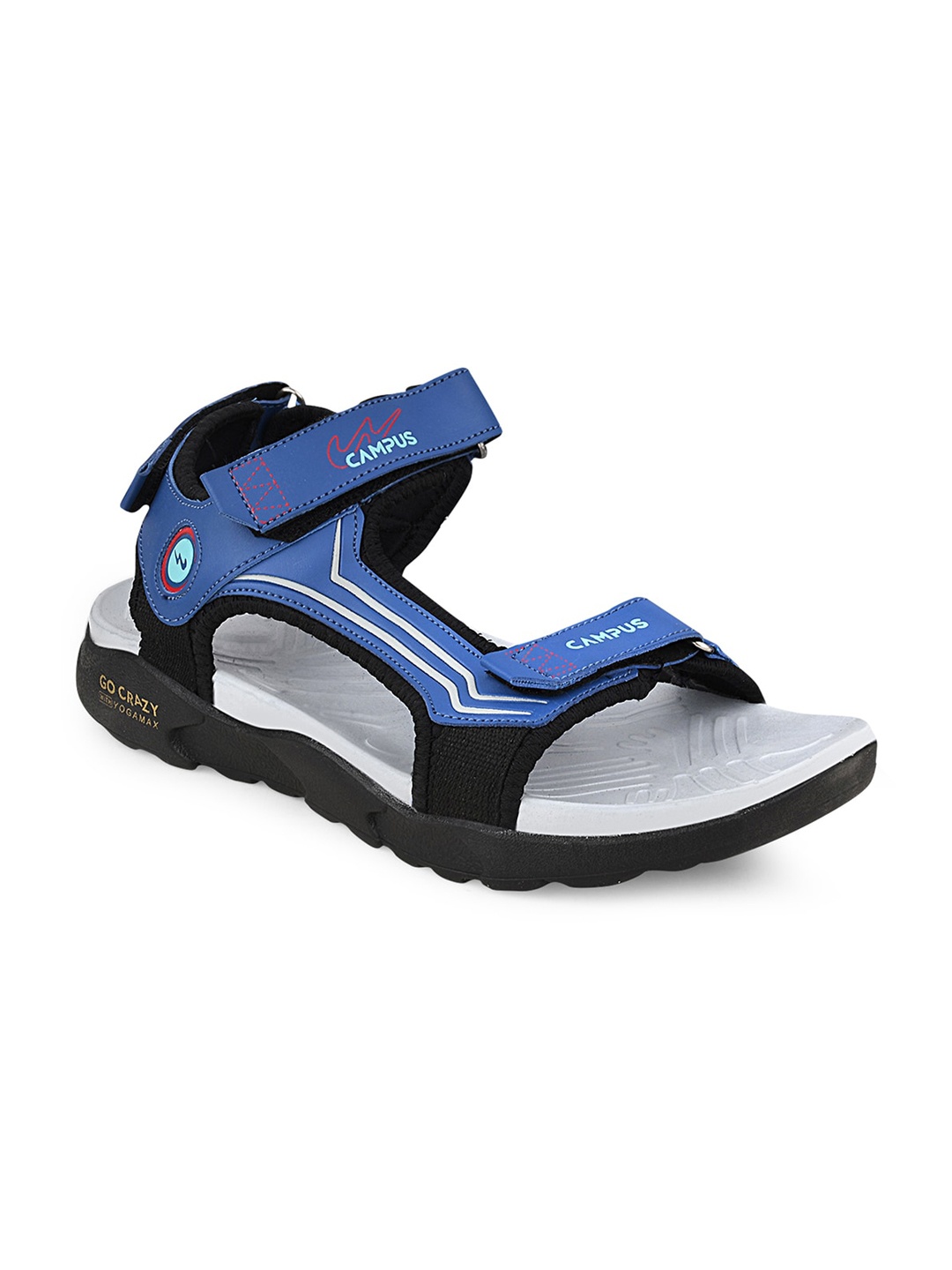 

Campus Men Blue & Grey Solid Sports Sandal