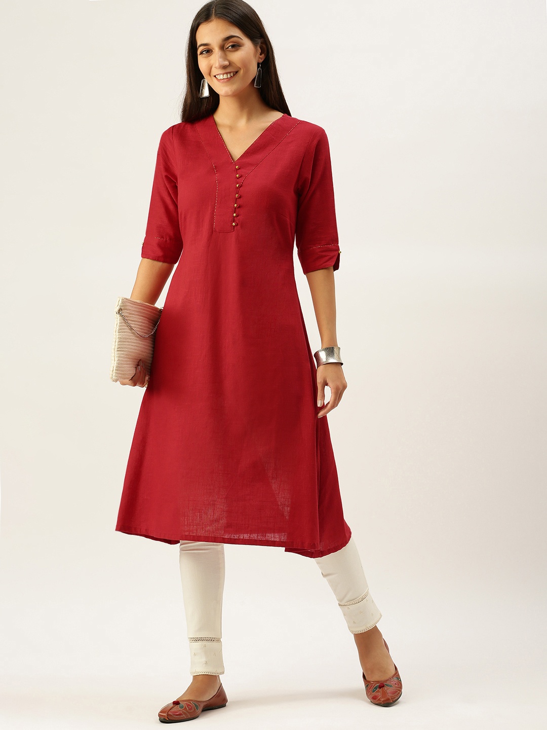 

Vedic Women Maroon Kurta