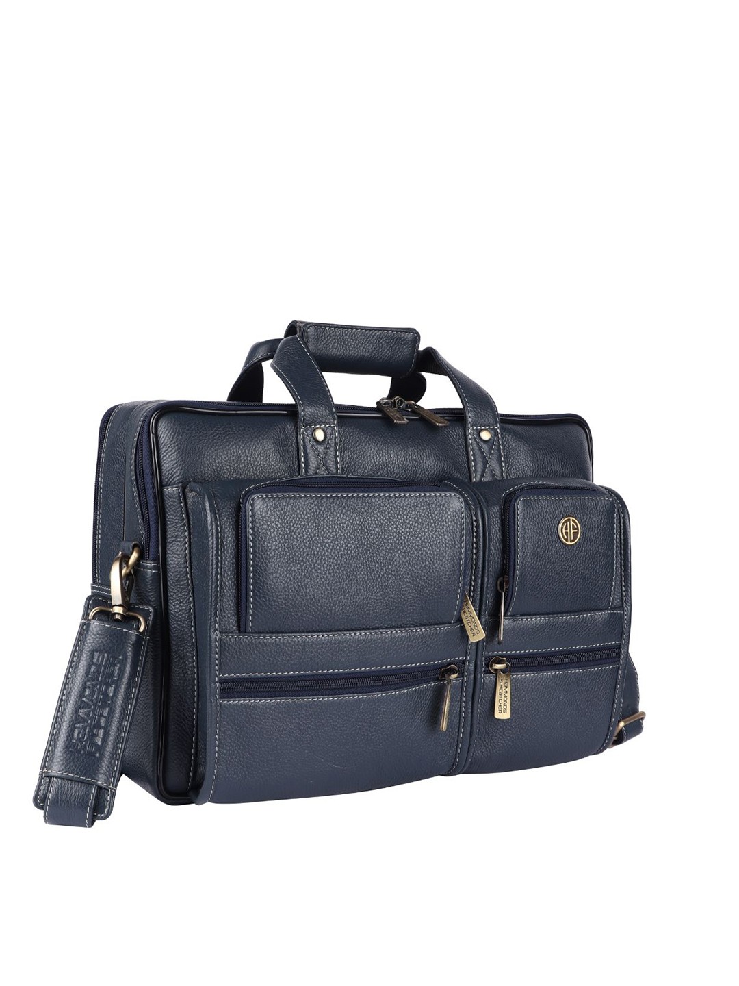 

HAMMONDS FLYCATCHER Men Blue Leather Laptop Bag