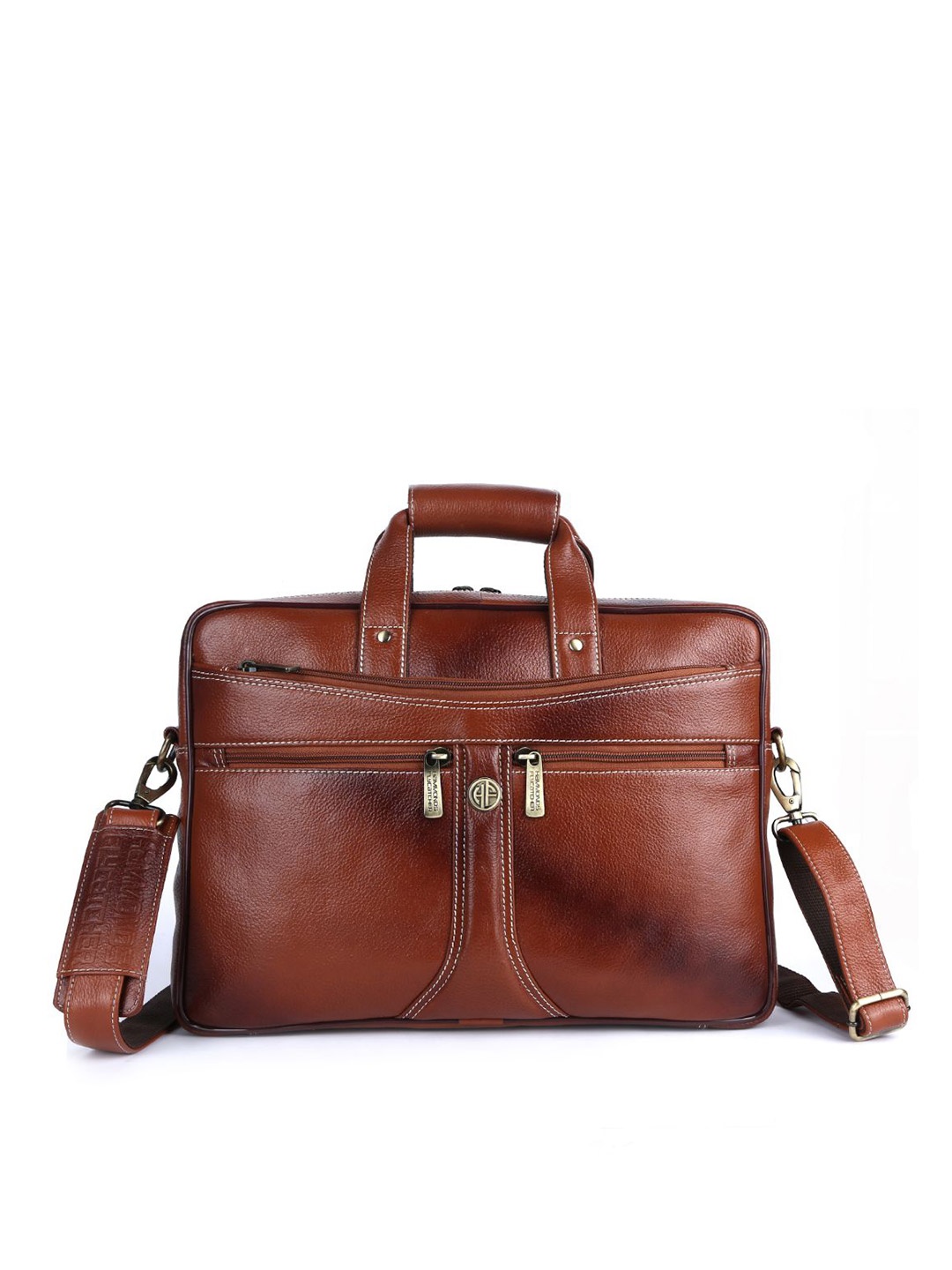 

HAMMONDS FLYCATCHER Men Tan Leather Laptop Bag