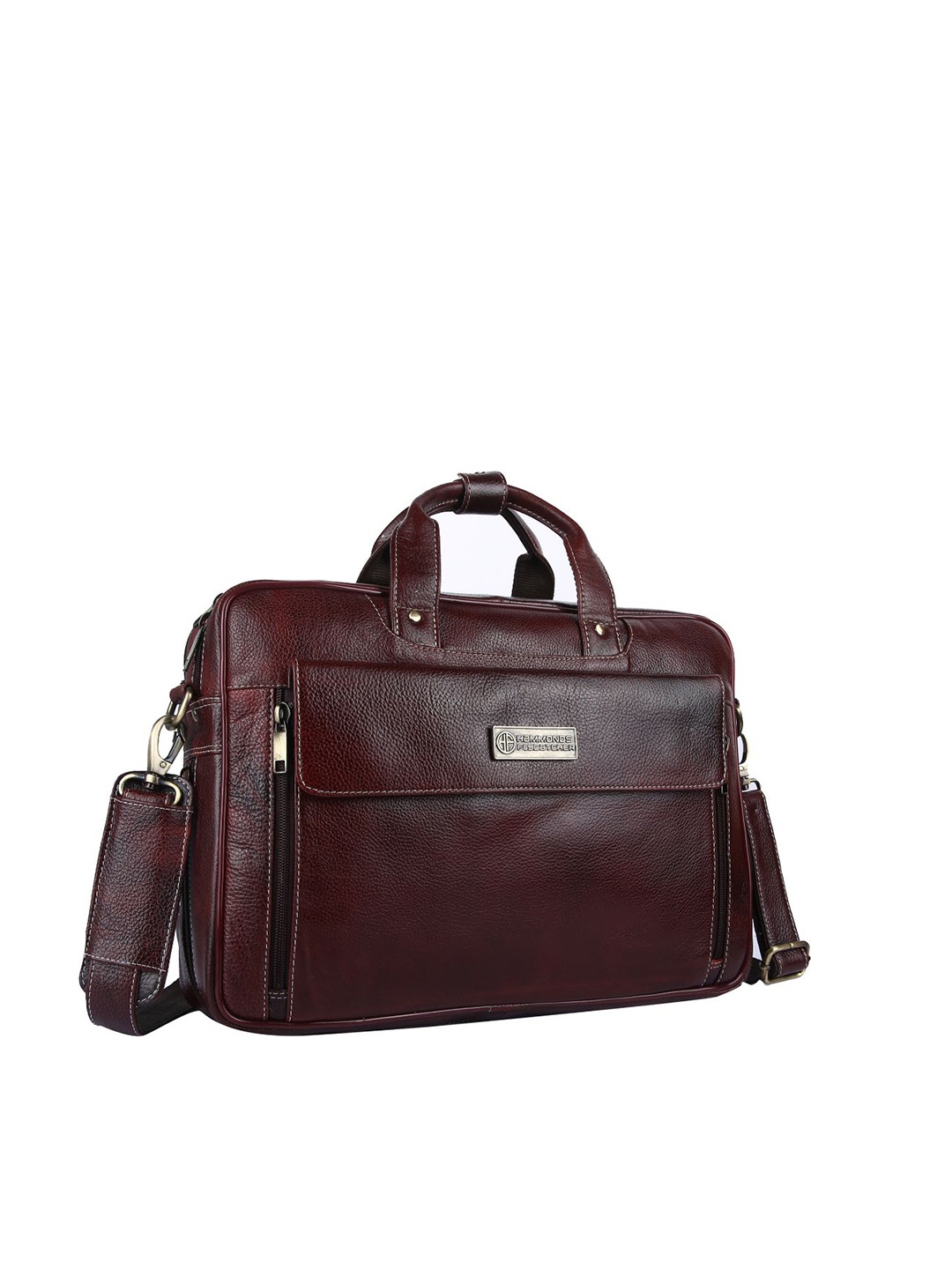 

HAMMONDS FLYCATCHER Men Brown Leather Laptop Bag