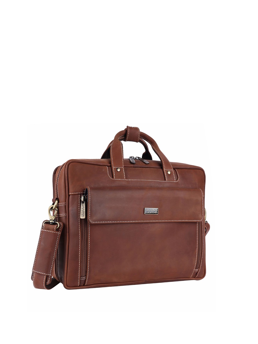 

HAMMONDS FLYCATCHER Men Brown Leather Laptop Bag
