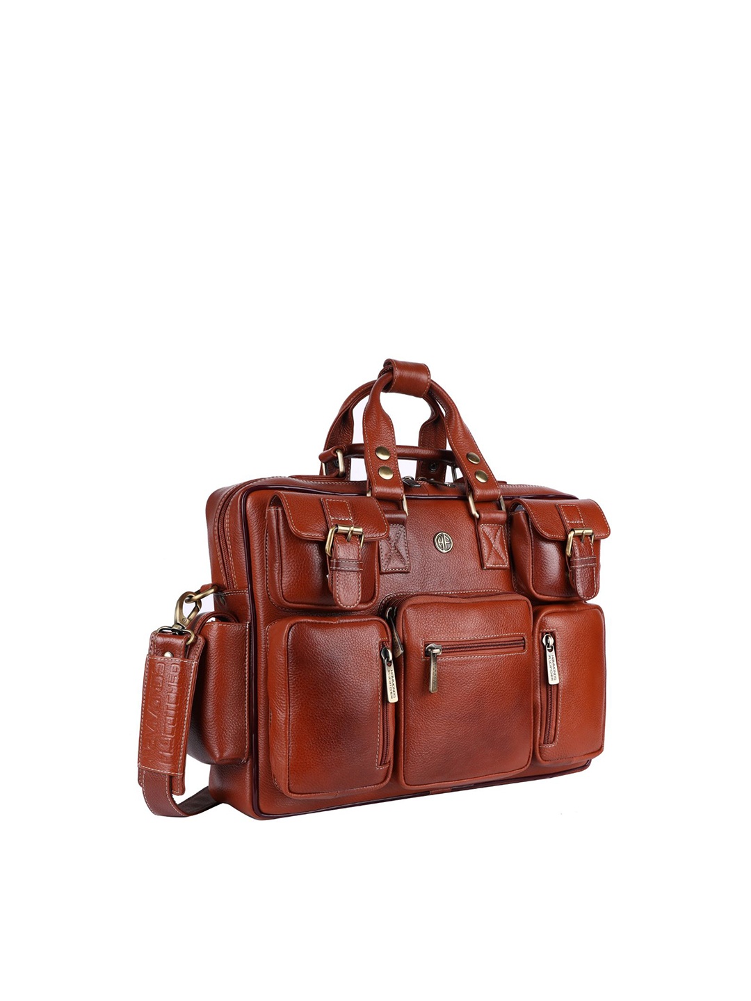 

HAMMONDS FLYCATCHER Men Tan Leather Laptop Bag