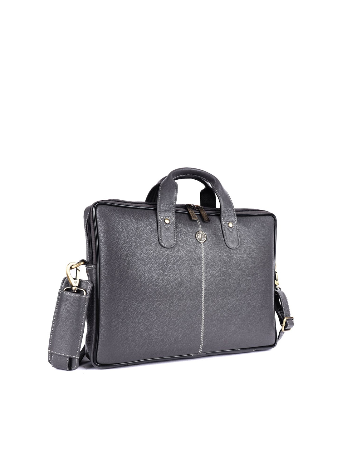 

HAMMONDS FLYCATCHER Men Grey Leather Laptop Bag