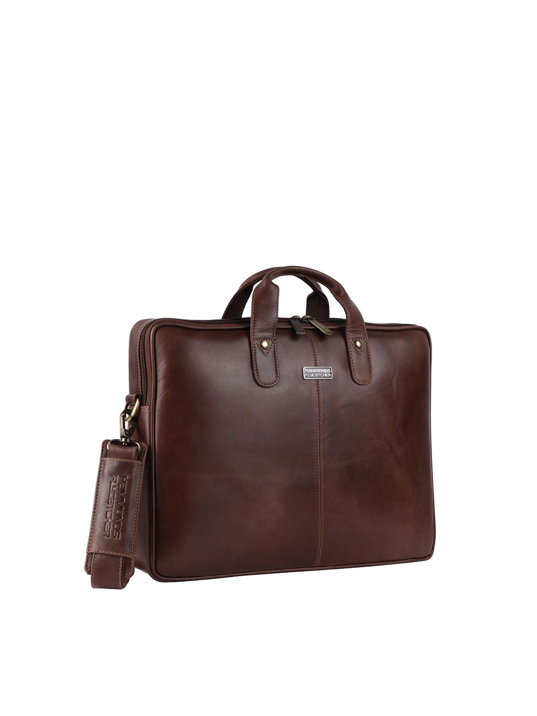

HAMMONDS FLYCATCHER Men Brown Leather Laptop Bag