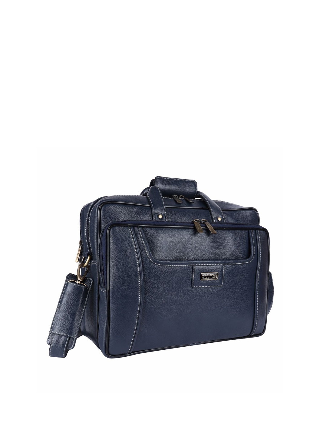 

HAMMONDS FLYCATCHER Men Blue Leather Laptop Bag