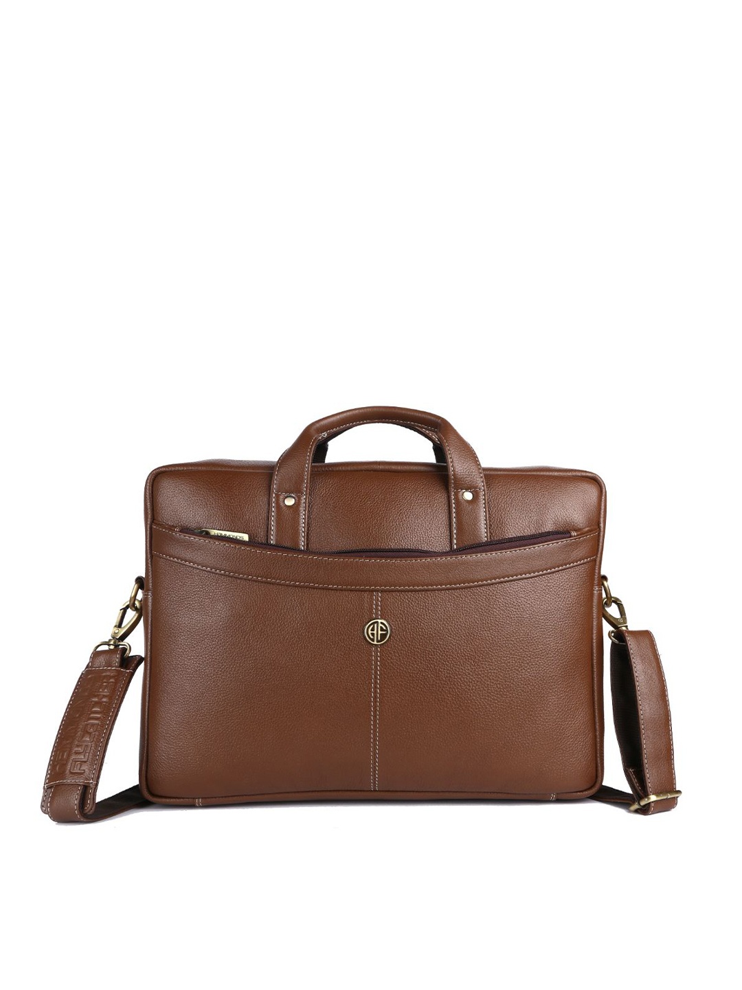 

HAMMONDS FLYCATCHER Men Brown Leather Laptop Bag