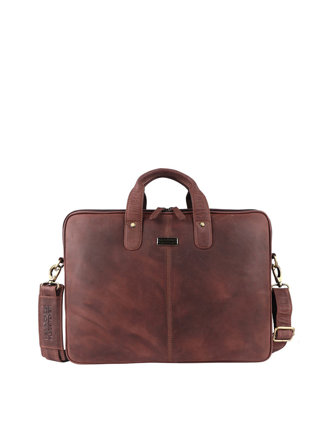 

HAMMONDS FLYCATCHER Men Brown Leather Laptop Bag