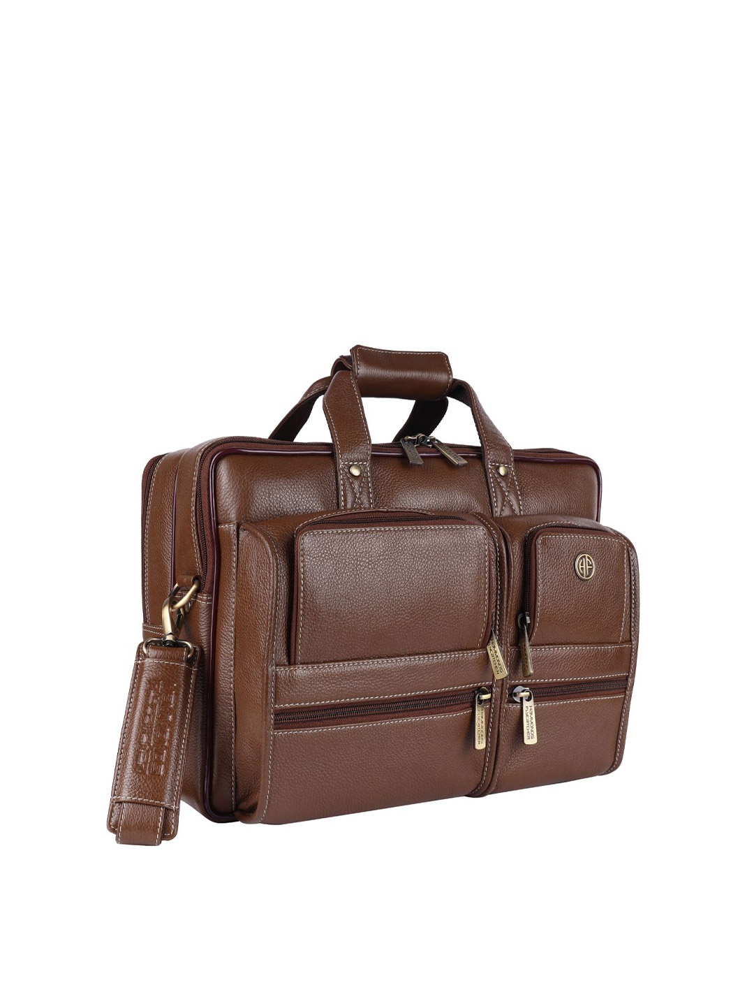 

HAMMONDS FLYCATCHER Men Brown Leather Laptop Bag