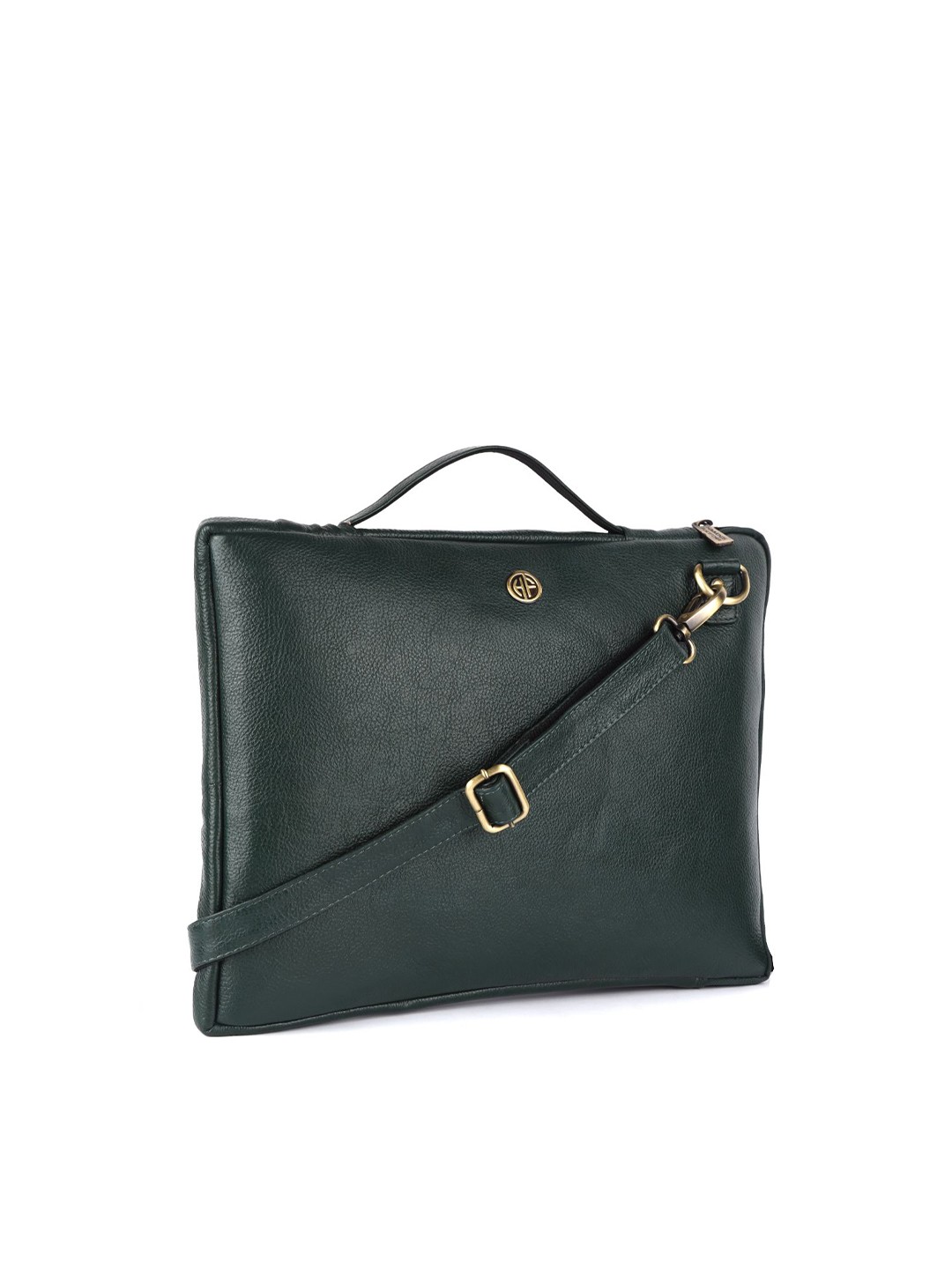 

HAMMONDS FLYCATCHER Men Green Leather Laptop Sleeve
