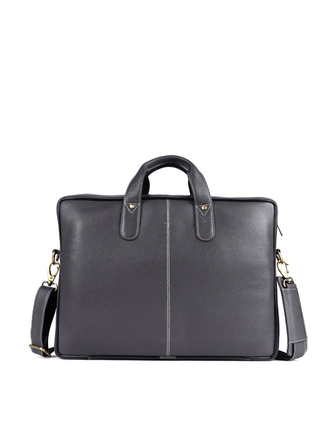 

HAMMONDS FLYCATCHER Men Grey Leather Laptop Bag