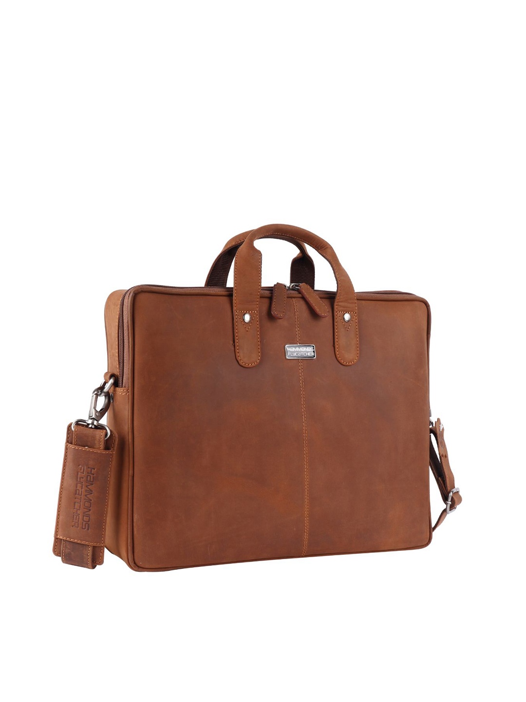 

HAMMONDS FLYCATCHER Men Brown Leather Laptop Bag