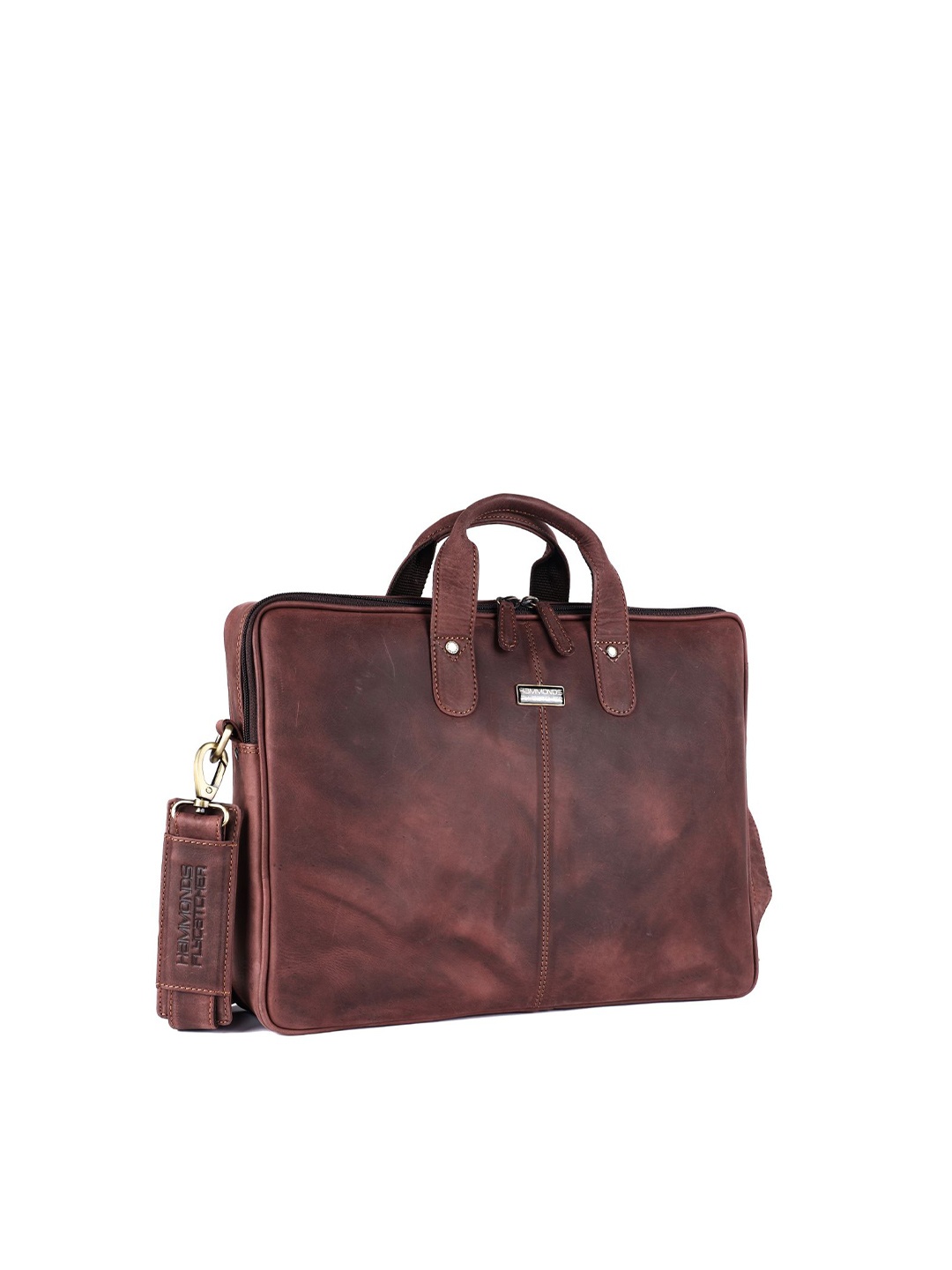 

HAMMONDS FLYCATCHER Men Brown Leather Laptop Bag
