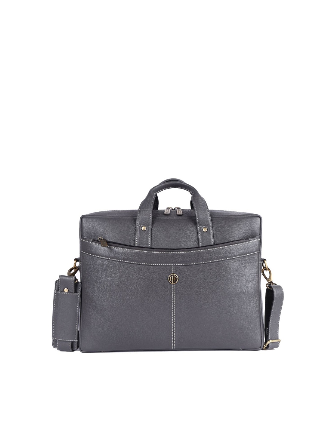 

HAMMONDS FLYCATCHER Men Grey Leather Laptop Bag