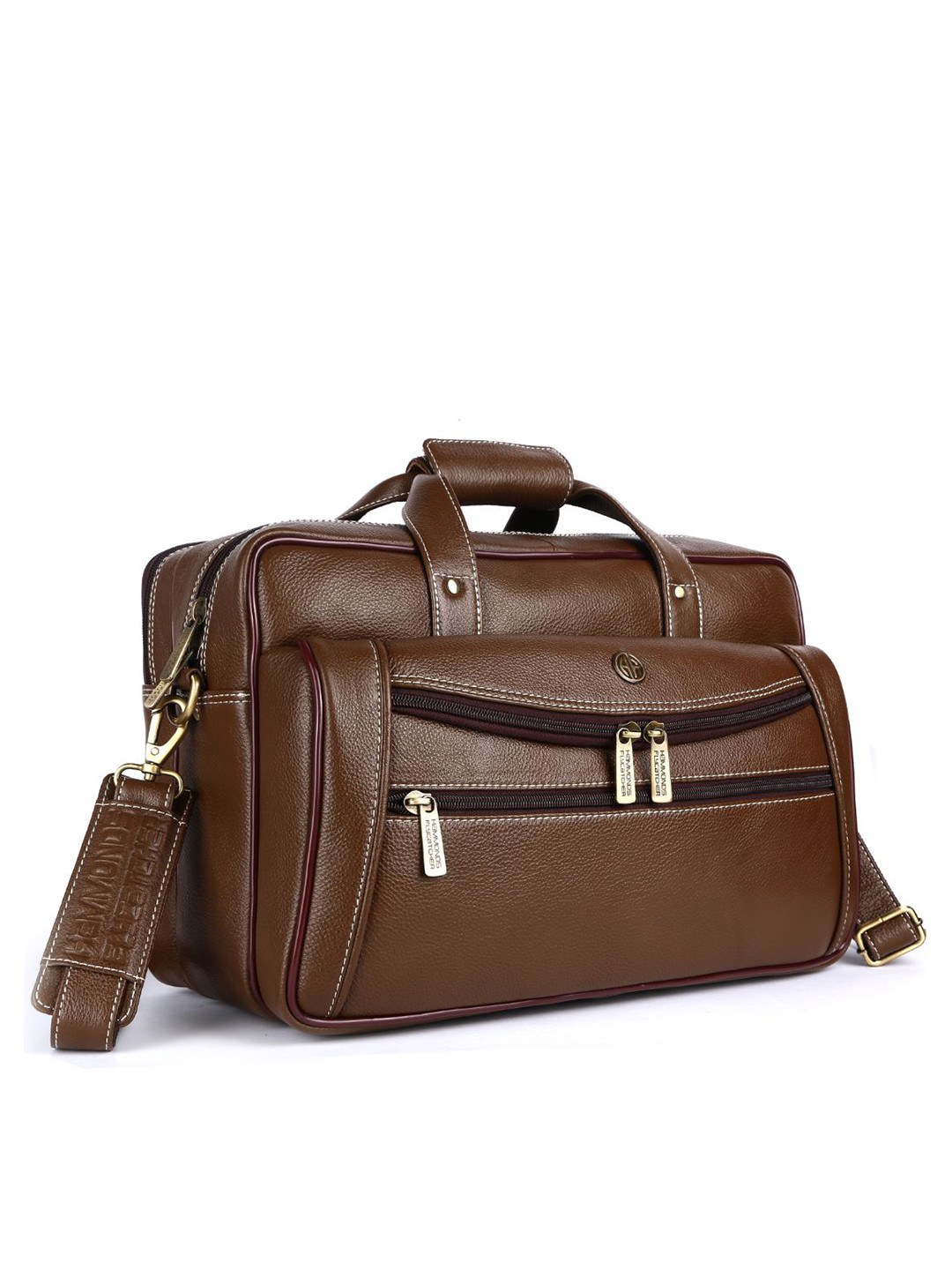 

HAMMONDS FLYCATCHER Men Brown Leather Laptop Bag