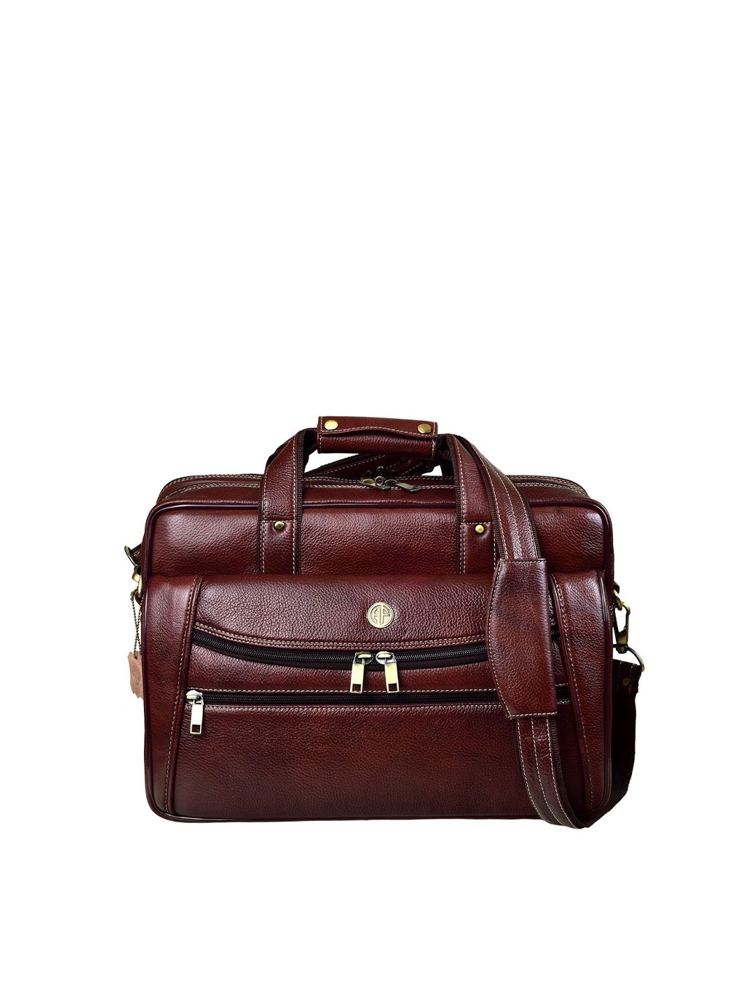 

HAMMONDS FLYCATCHER Men Brown Leather Laptop Bag