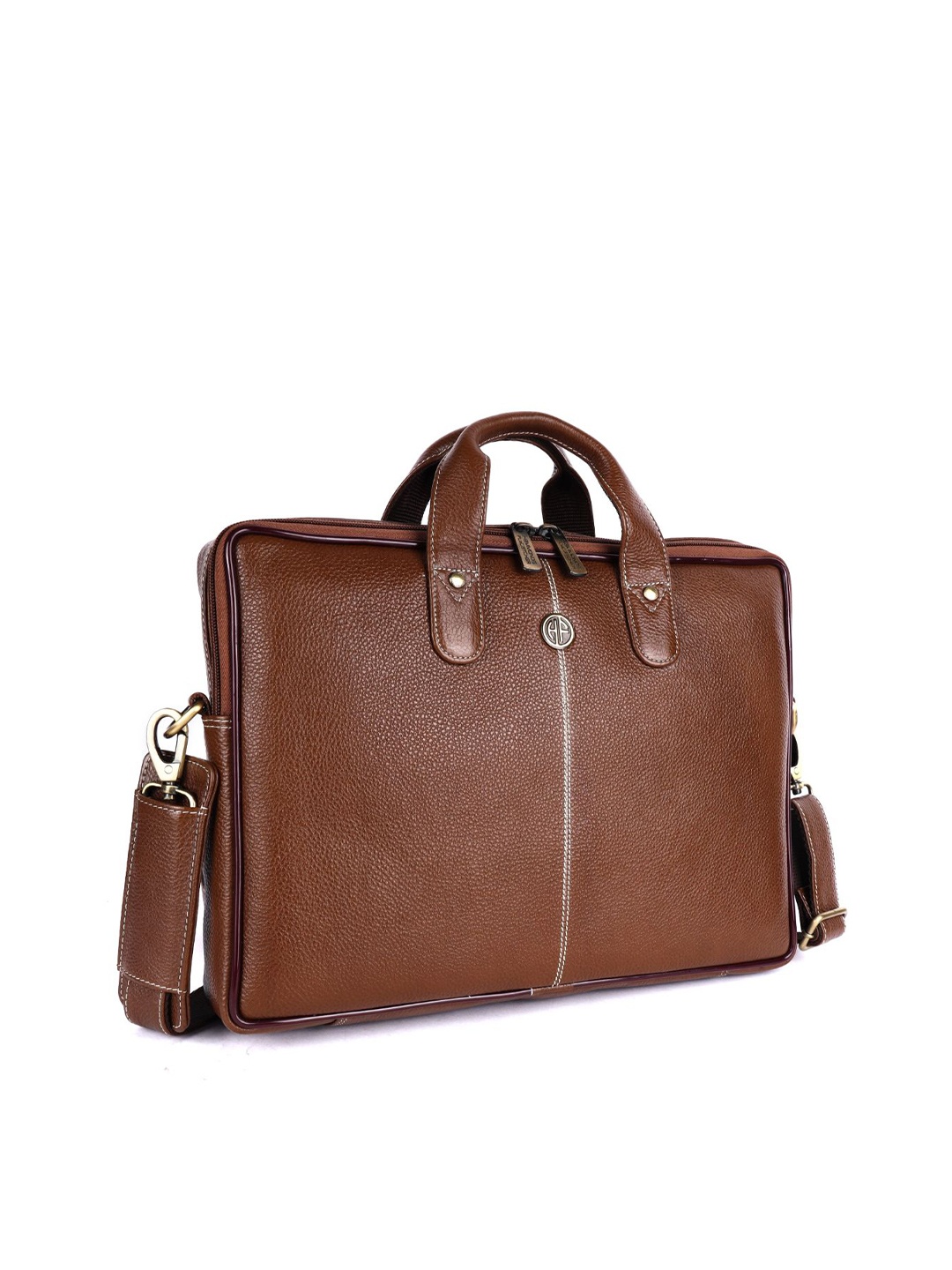 

HAMMONDS FLYCATCHER Men Brown Leather Laptop Bag