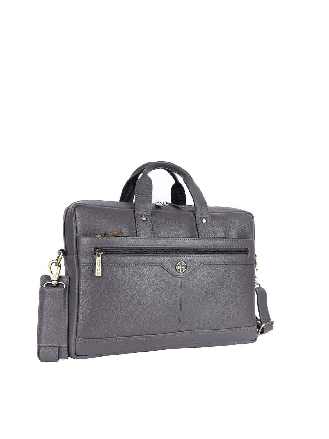 

HAMMONDS FLYCATCHER Men Grey Leather Laptop Bag