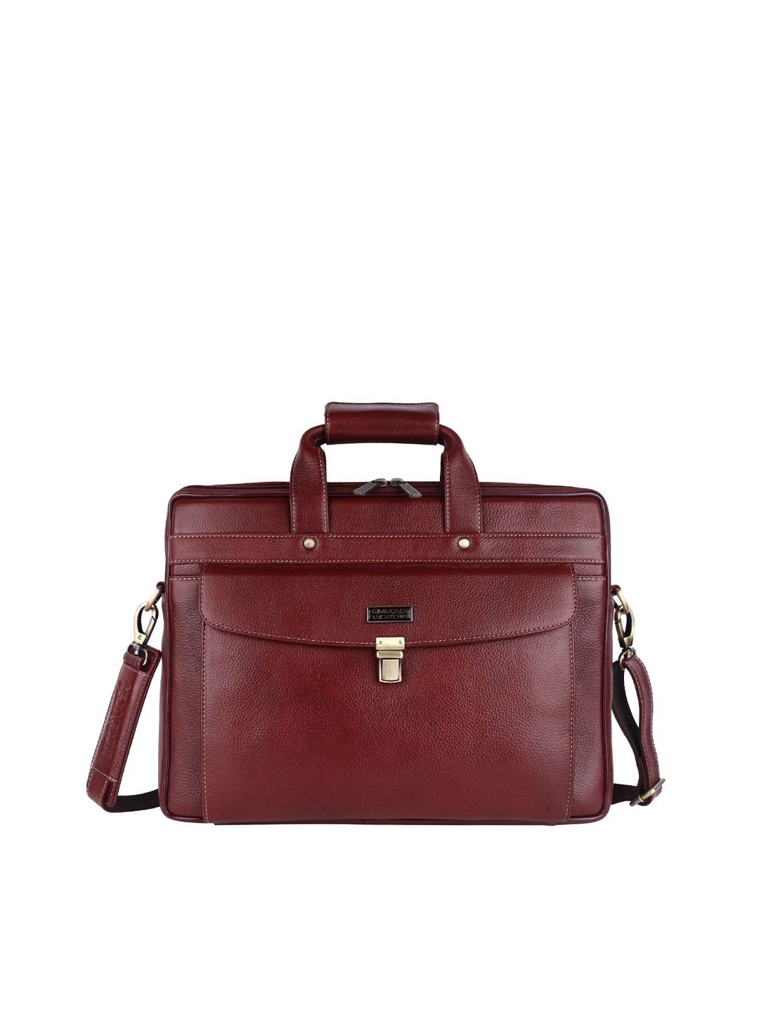 

HAMMONDS FLYCATCHER Men Brown Leather Laptop Bag