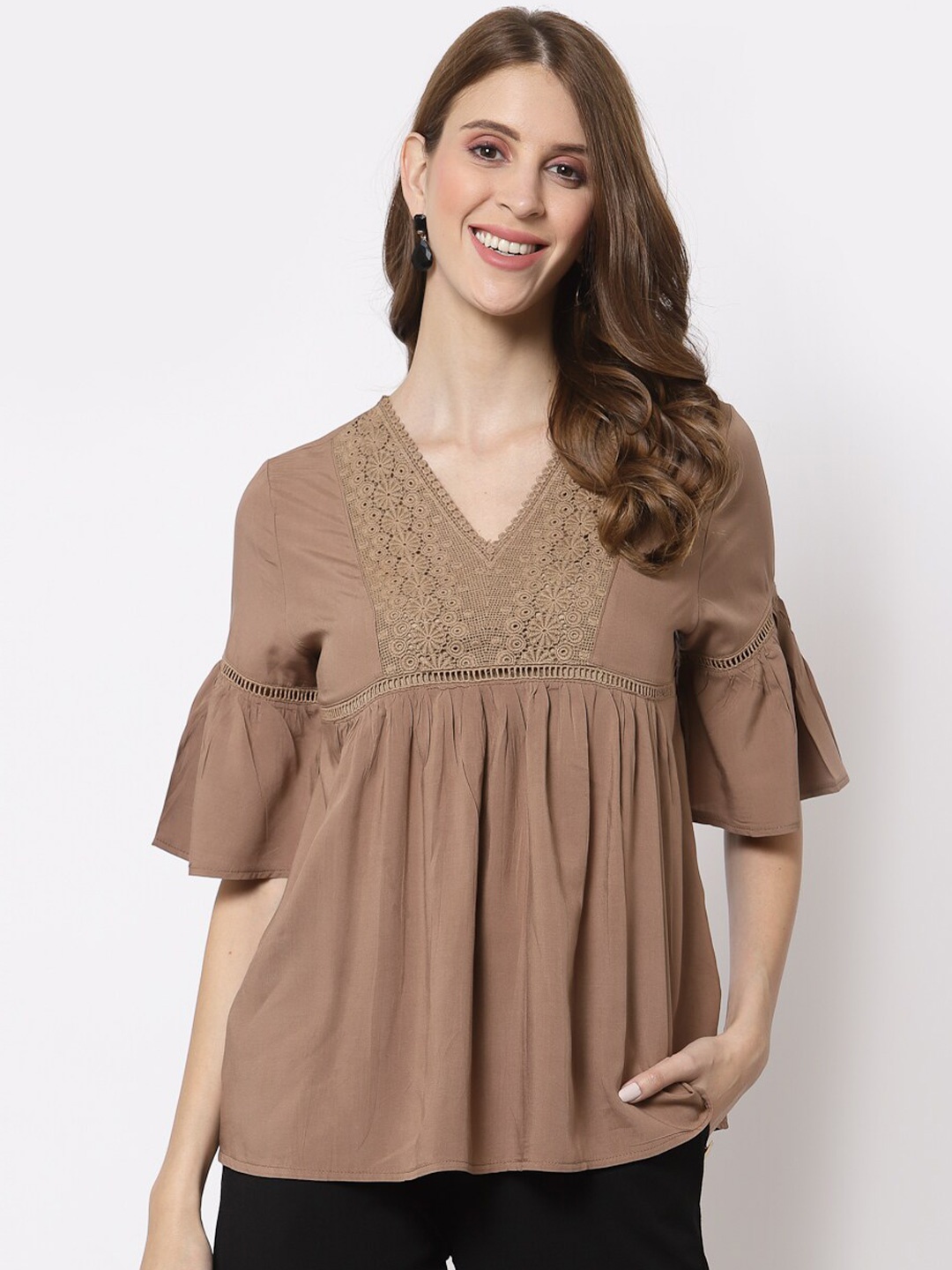 

Westwood Brown Brown Regular a-line Top