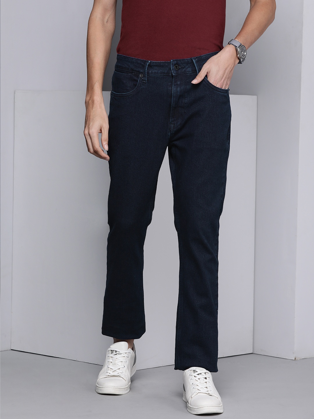 

Kenneth Cole Men Navy Blue Clean Look Slim Fit Mid Rise Primus Jeans