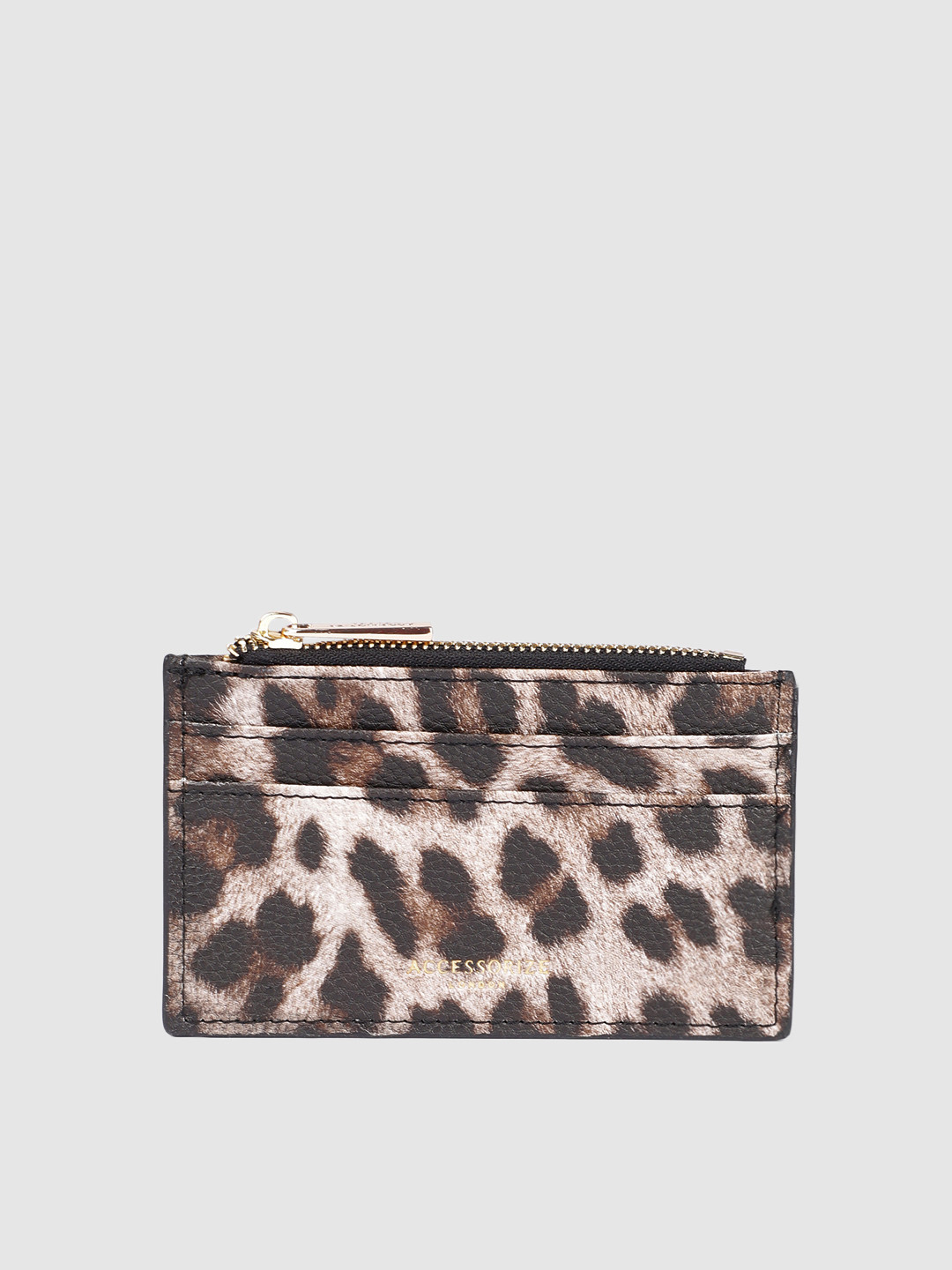 

Accessorize Women Brown & Black Animal Printed Card Holder