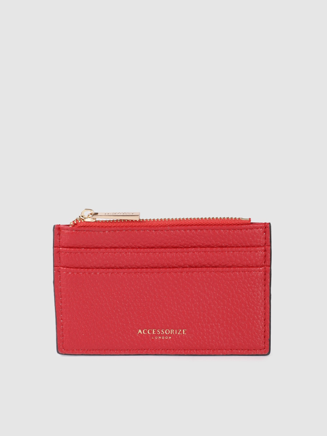 

Accessorize Women Red Solid Card Holder