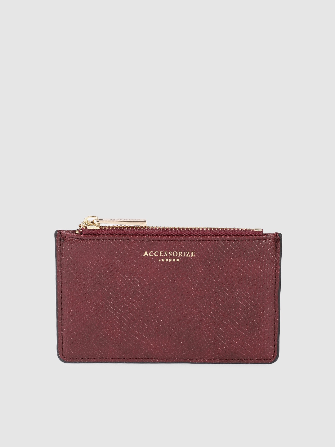 

Accessorize Women Burgundy Animal Textured Card Holder