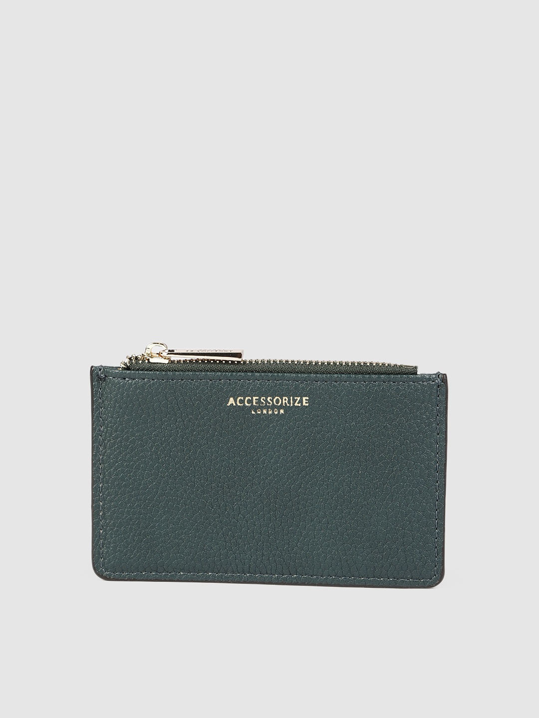 

Accessorize Women Teal Blue Solid Card Holder