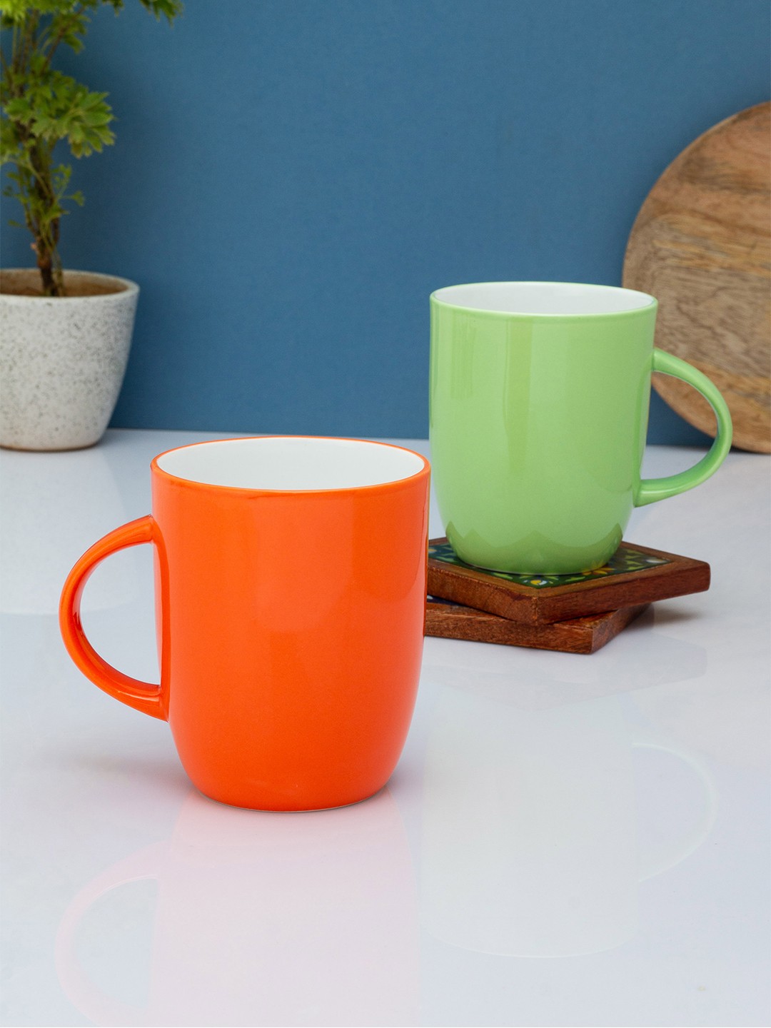

CLAY CRAFT Unisex Multi Cups and Mugs, Orange