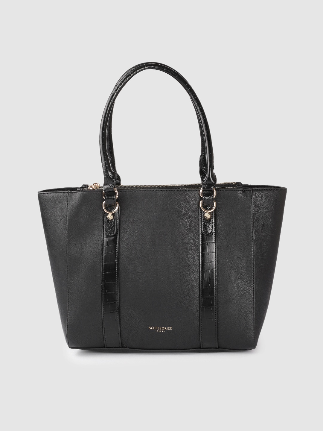 

Accessorize London Women Faux Leather Black Kirby Shoulder Work Bag