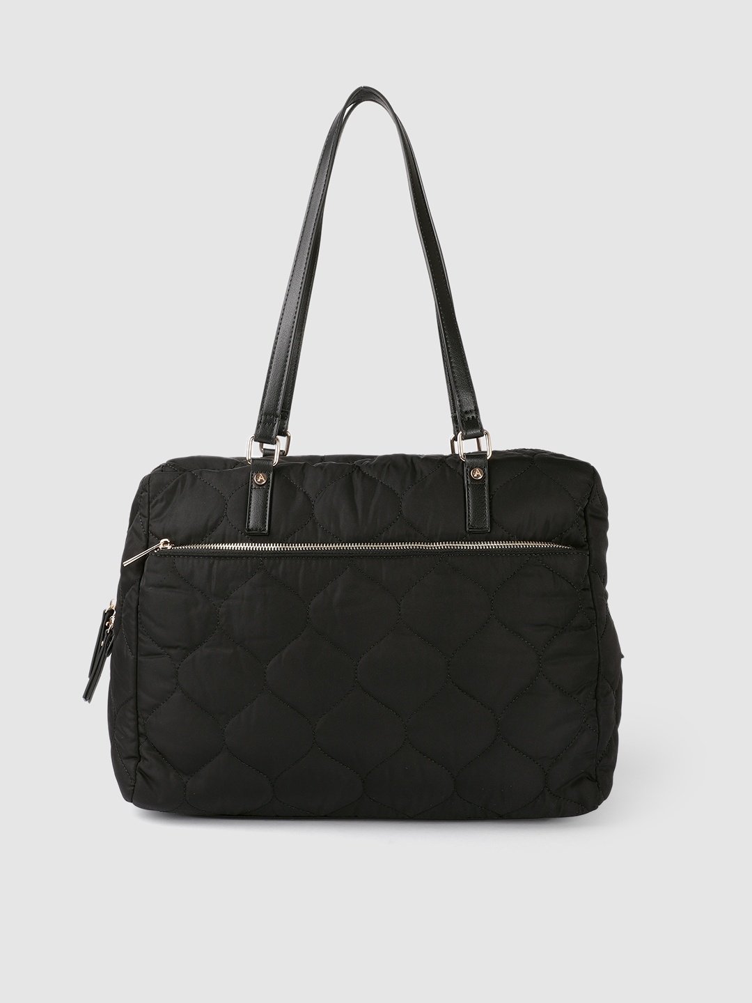 

Accessorize London Women Faux Leather Emmie Quilted Weekender Bag, Black