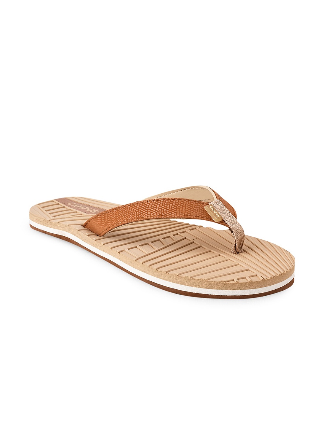 

Campus Women Beige & Brown Thong Flip-Flops