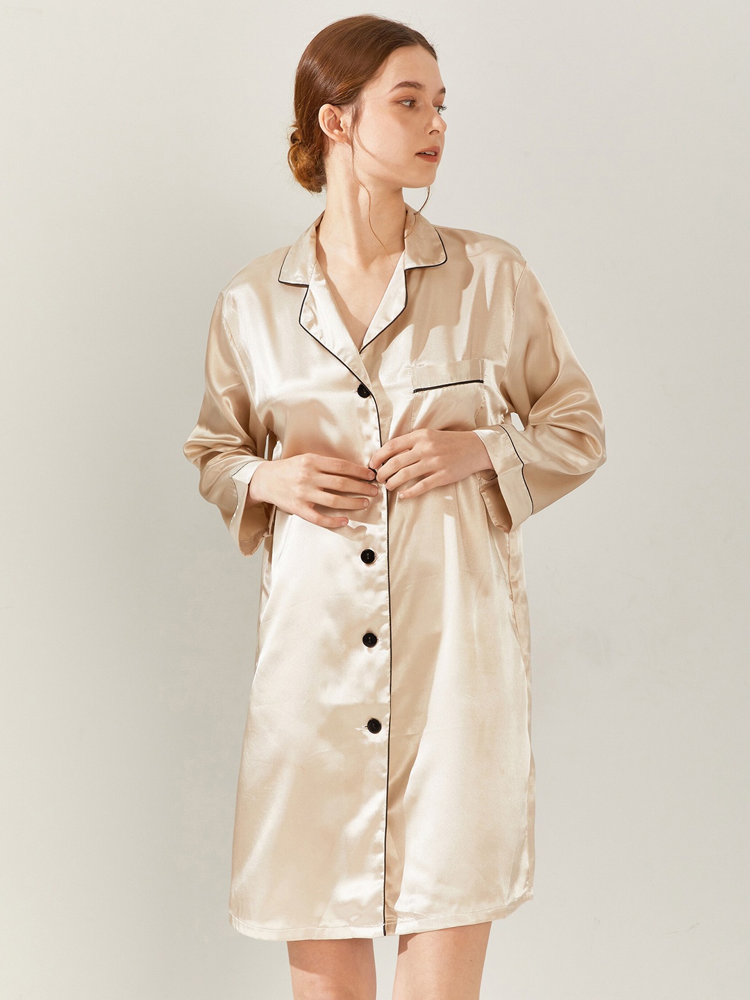 

URBANIC Beige Nightdress